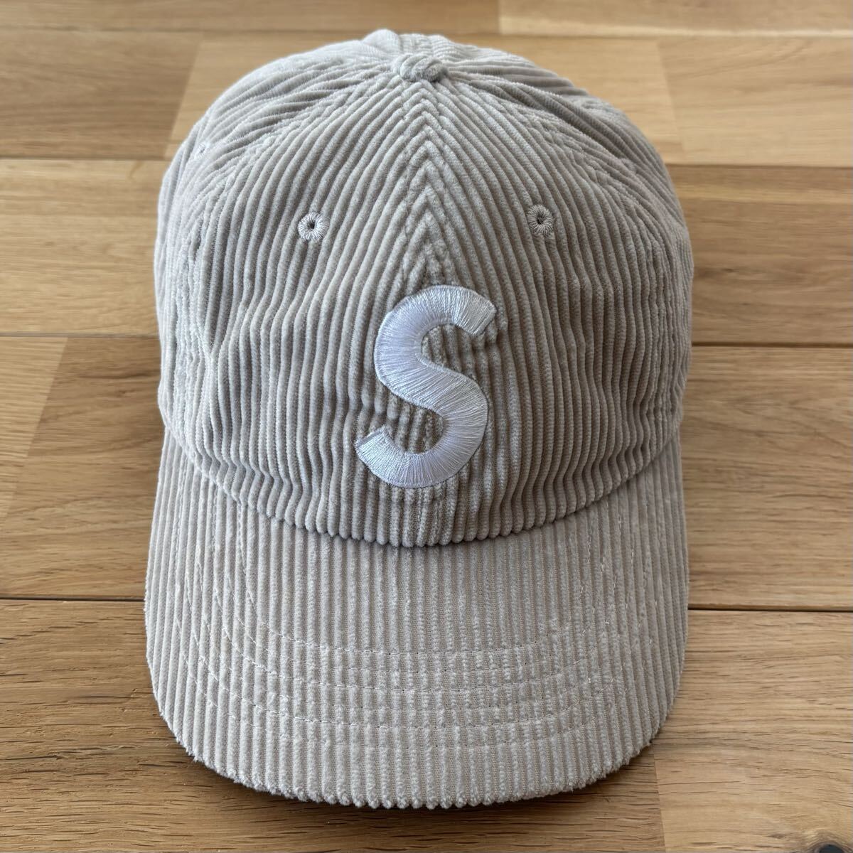 【美品】Supreme Corduroy S Logo 6−panel 24FW シュプリーム Sロゴ コーデュロイ ストーン ベージュ キャップ Cap sロゴ 6パネル