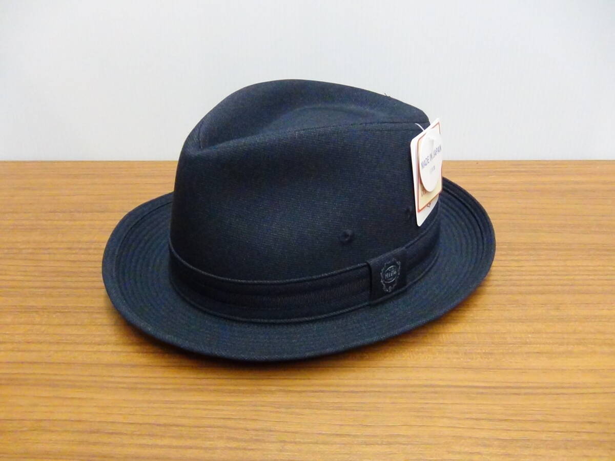 送料無料☆ハビック 中折れハット ネイビー 55.5~57cm S/Mサイズ☆未使用品 HABIG 新光