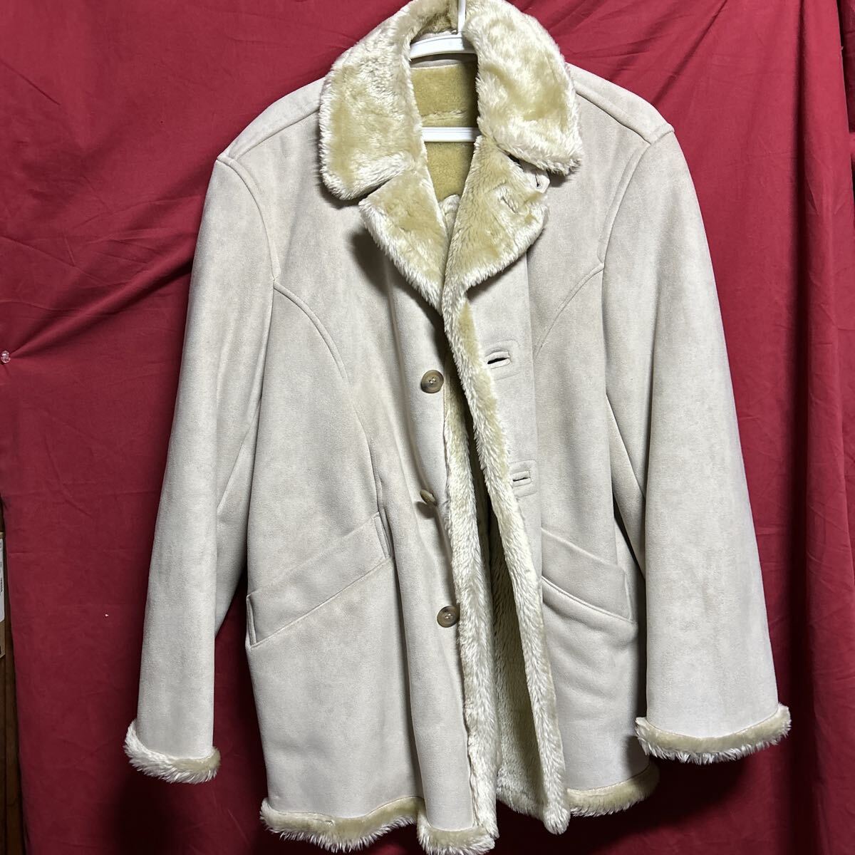 MEN’S TENORAS メンズ　ティノラス　 ムートンコート ジャケット アウター ボア ベージュ　MEDIUM 美品