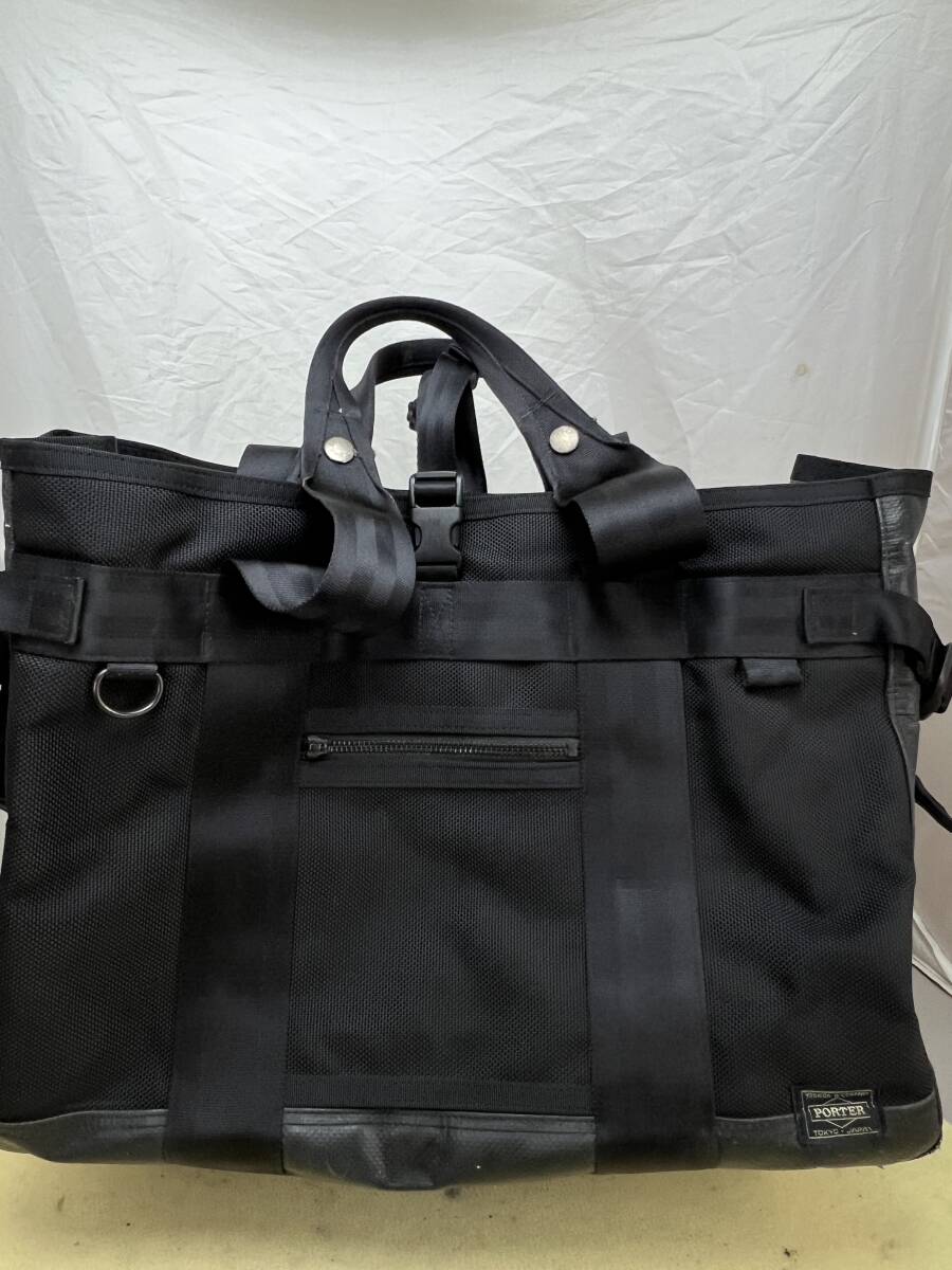 【正規品】ポーター ヒート　横型トート PORTER 703-06972　肩掛け　通勤　レジャー　マザーバック　ブラック 黒