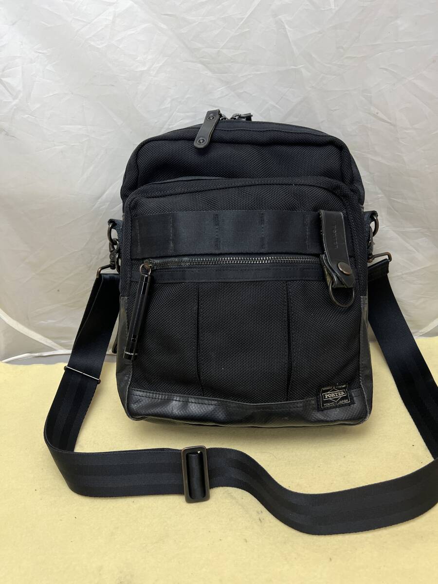 良好品　ポーター ヒート ショルダーバッグ 2層 バリスターナイロン 703-06976 PORTER HEAT SHOULDER BAG