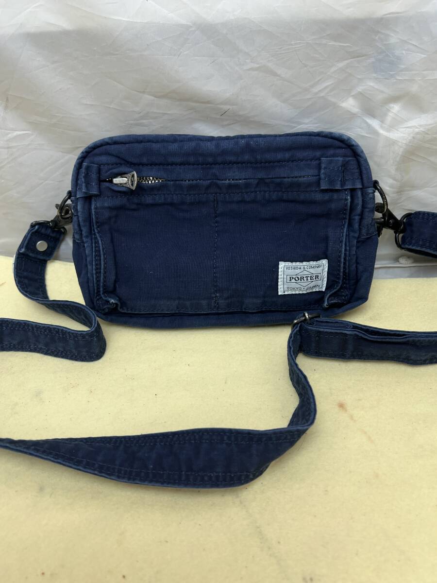 【超美品】 PORTER DEEP BLUE インディゴ 本藍染め ２WAYショルダーバッグ 吉田カバン ネイビー ディープブルー ポーター