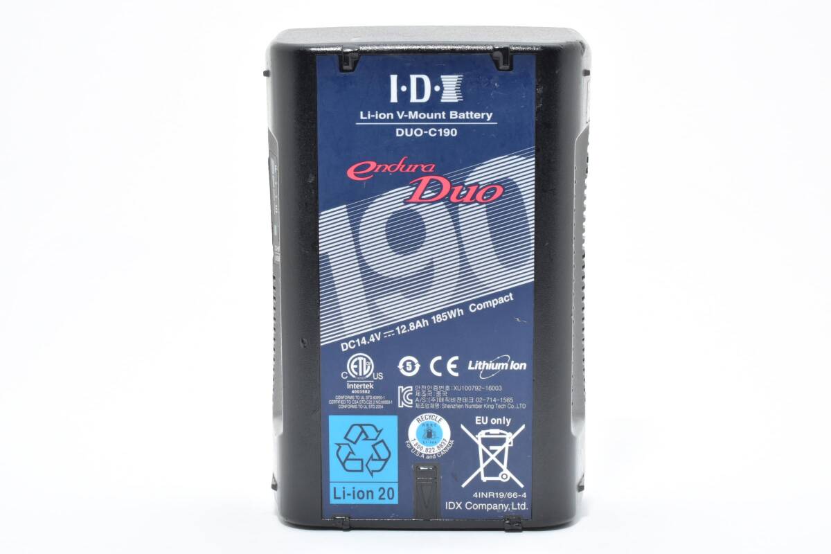 ★良品★ IDX DUO-C190 大容量高出力 業務用 Vマウントリチウムイオンバッテリー ①　　　48-58#08 #7410-2