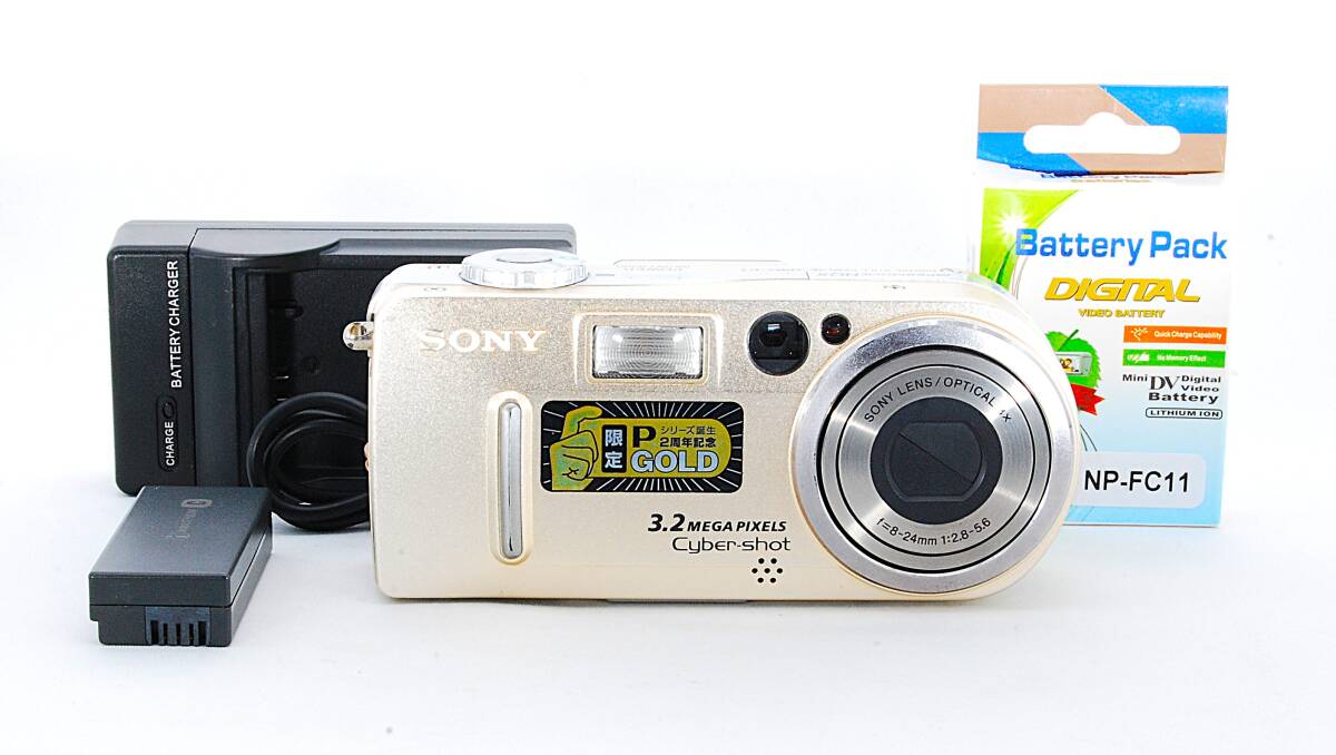 【極美品/限定モデル】SONY Cybershot DSC-P7 ゴールド 限定モデル 新品バッテリー付 18939314