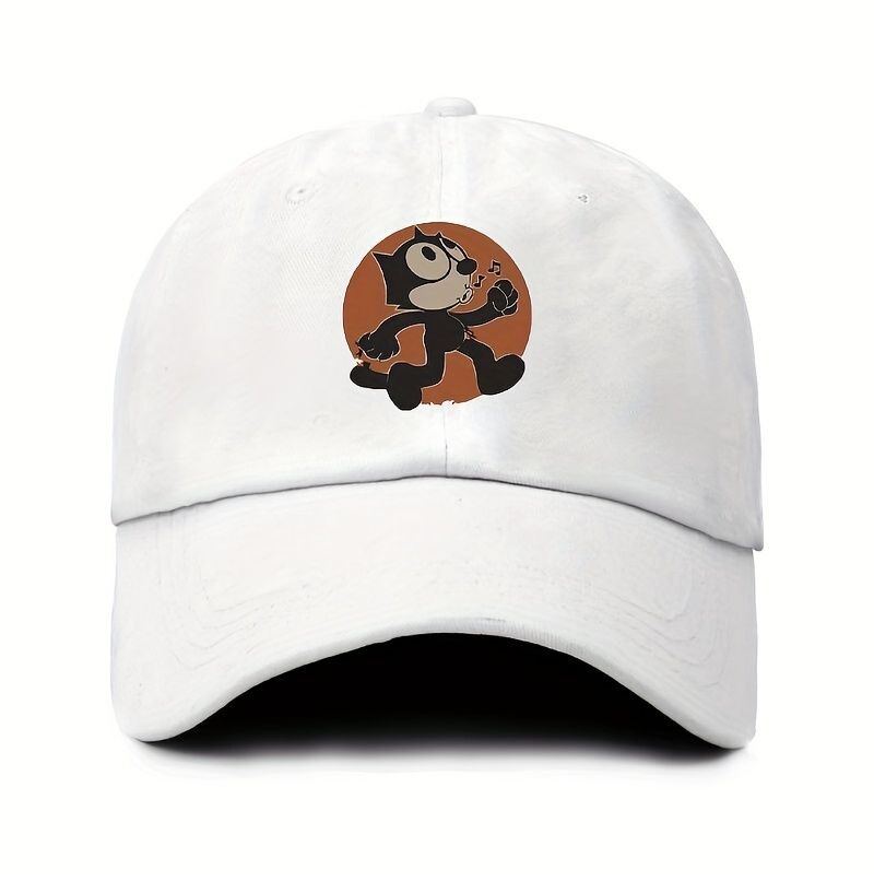 【ウォシュキャップ 】白《Felix》★男女兼用★ ビンテージ風キャップ