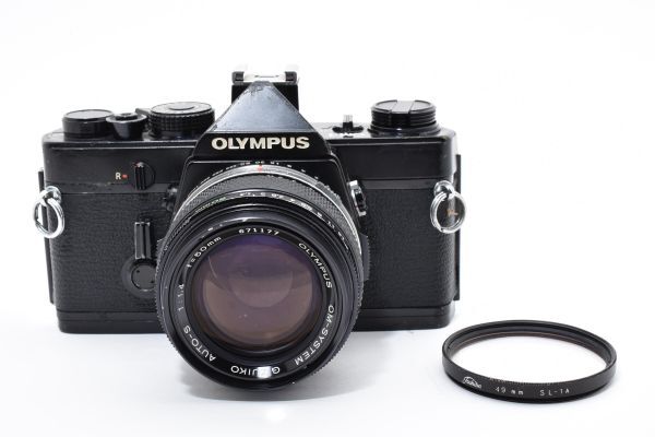 ★露出計OK★ オリンパス Olympus OM-1 ブラック + G.ZUIKO AUTO-S 50mm F1.4 #BA002/FH ★