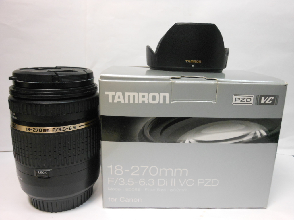 ☆希少実用美品級☆タムロン　ＴＡＭＲＯＮ　 ＡＦ 18-270ｍｍ Ｆ3.5-6.3 Ｄｉ Ⅱ ＶＣ PZD 　Canon B008 　元箱付　 即日発送 キヤノン