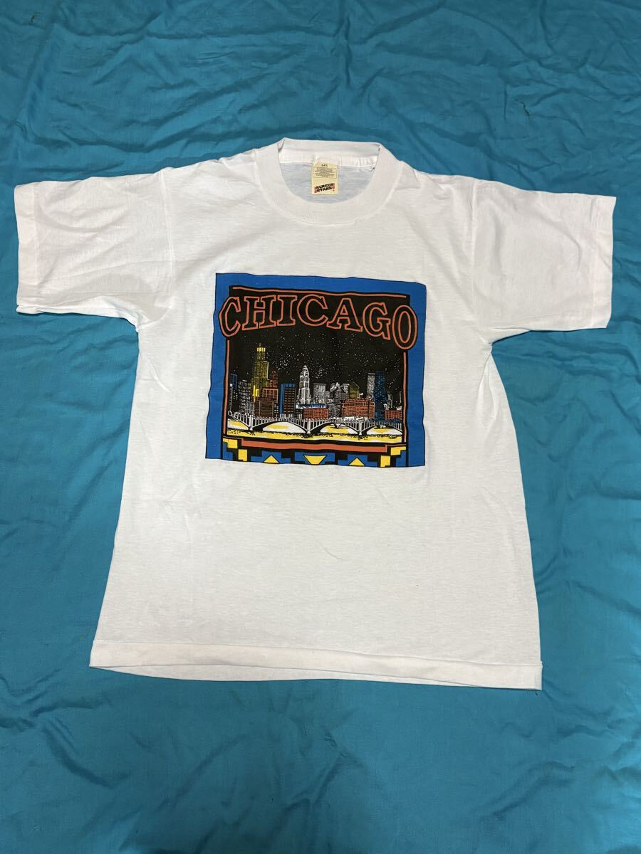 デッドストック80's MADE IN U.S.A.アメリカ製SCREEN STARSプリントTシャツ　Sサイズ