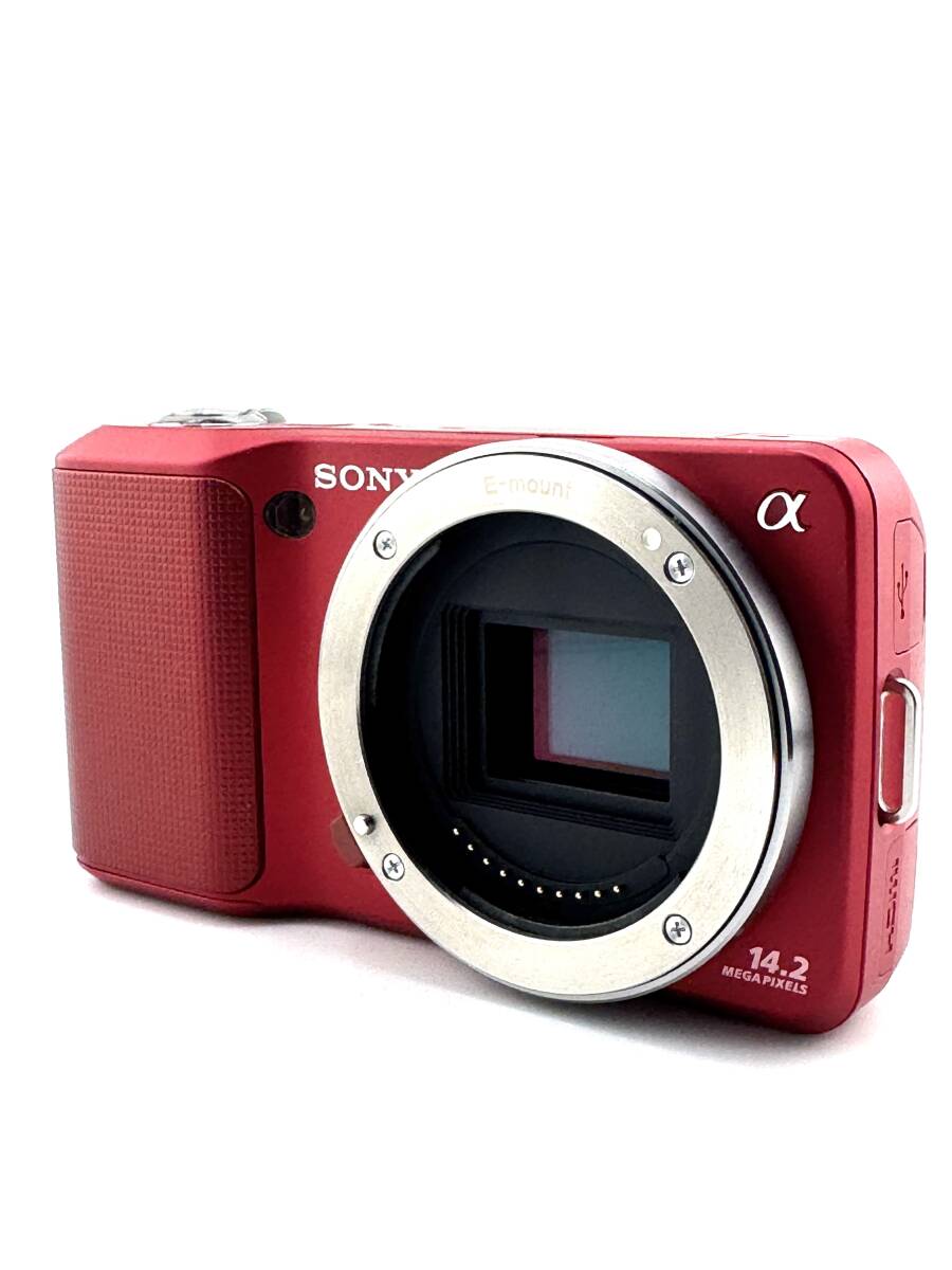 ★良品★《ショット数40回 》SONY ソニー NEX-3 ボディ ミラーレス一眼カメラ レッド★　#252