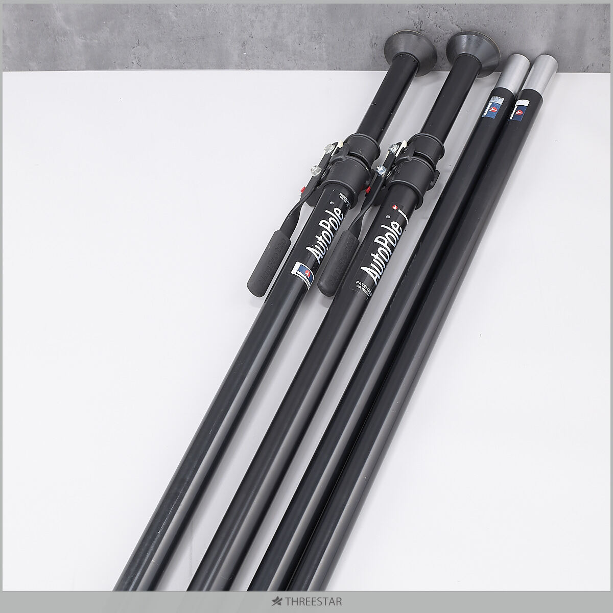 Manfrotto マンフロット オートポール 210cm-370cm 032 2本/延長ポール 033 セット 実用中古 配送方法注意事項あり！！ 【G25】