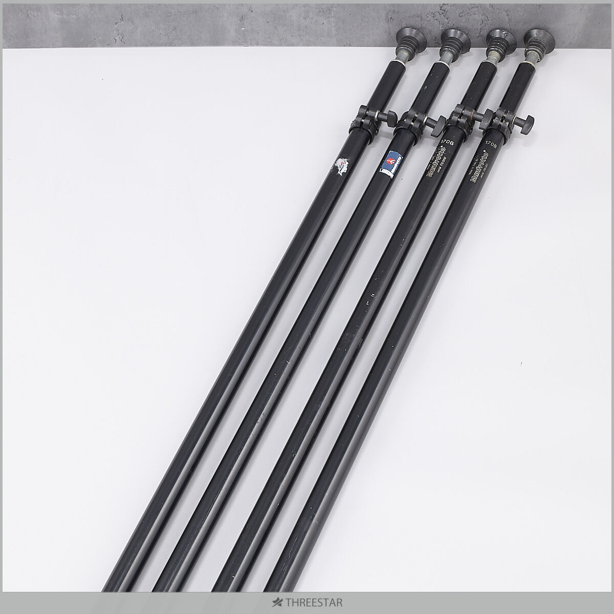 Manfrotto マンフロット 170 ミニポール 4本 セット 175cm-330cm ブラック 配送方法注意事項あり！！【G18】