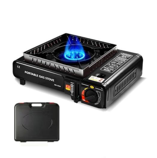 新入荷カセットコンロ ストーブケース付き高火力防災対策圧力感知装置卓上コンロ ガス キャンプ アウトドア BBQコンロ 停電対策 ブラック