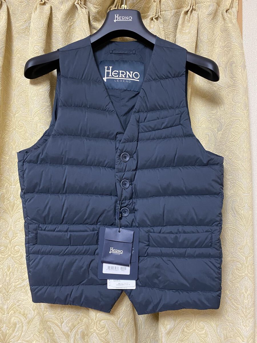 ヘルノ　HERNO レジェンドライン　ダウンベスト　サイズ44 ブルー