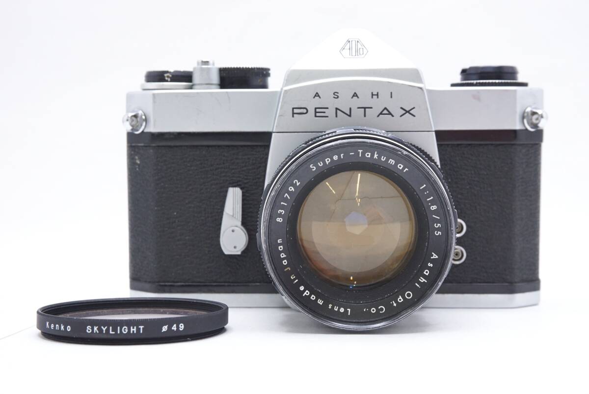▽ASAHI PENTAX アサヒペンタックス SL / Super-Takumar F1.8-55 (フィルター付) ジャンク品扱い