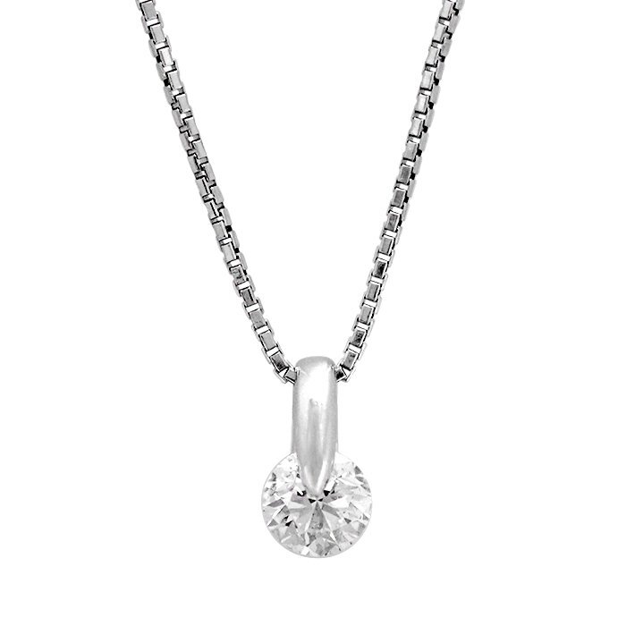 Pt900/Pt850 一粒 ダイヤモンド ネックレス 0.307ct 2.7g プラチナ 一石 ダイヤ ジュエリー アクセサリー 宝石