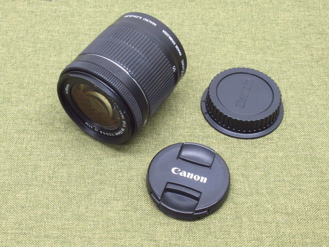 Canon キャノン EFS 18－55mm IMAGE STABILIZER MACRO 0.25m/0.8ft ズームレンズ レンズキャップ付属 カメラ用品 管理8H0106A-L1