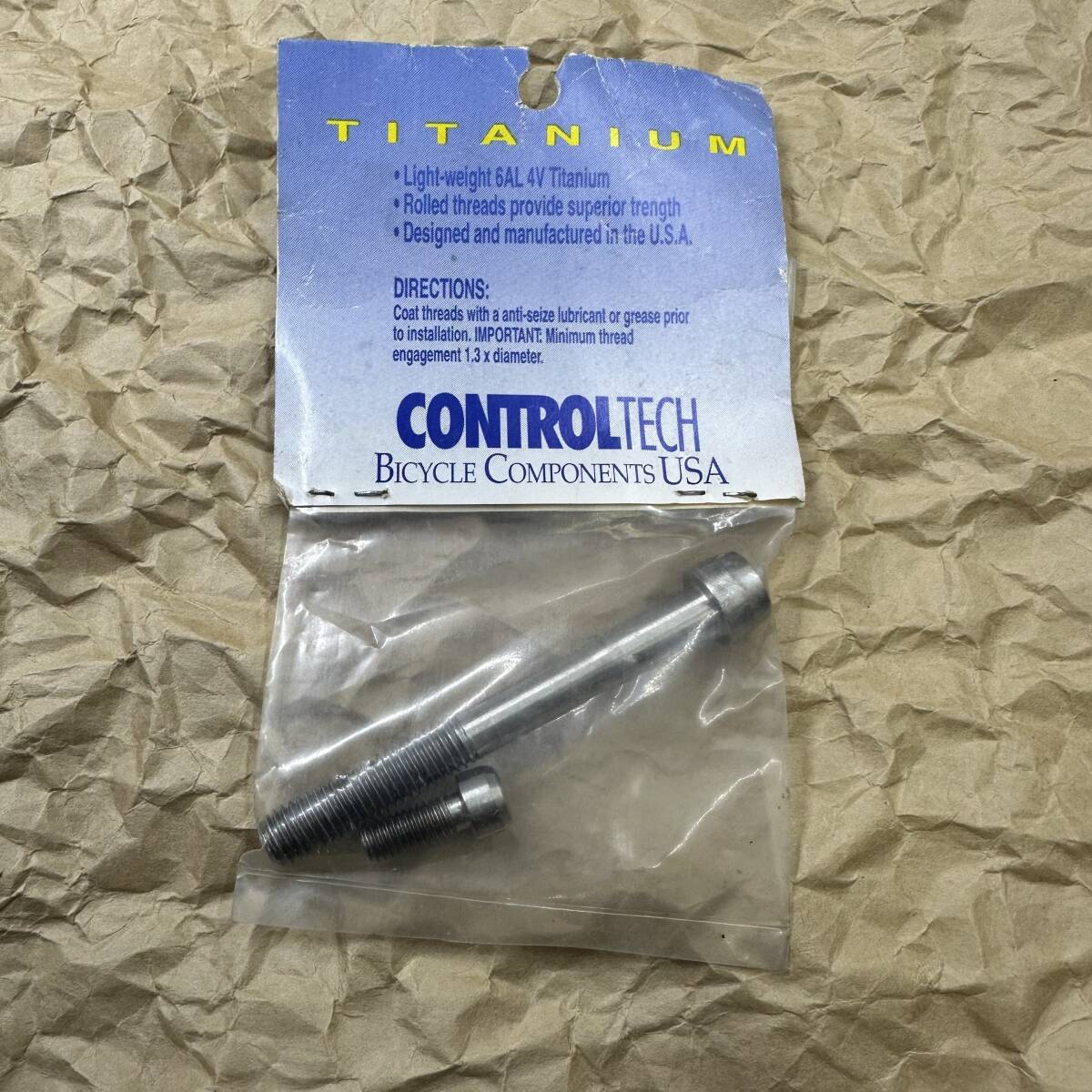 CONTROLTECH / TITANIUM BOLT KIT CONTROL STEM NEW OLD STOCK チタン 90s ビンテージ