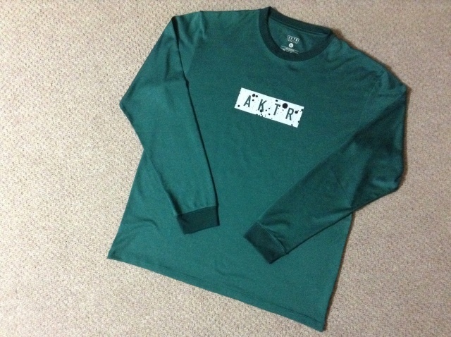 ★美品★アクター バスケットボール 長袖Tシャツ ロングスリーブ ロンT 緑 グリーン XLサイズ 部活 練習 大会 ボックスロゴ AKTR