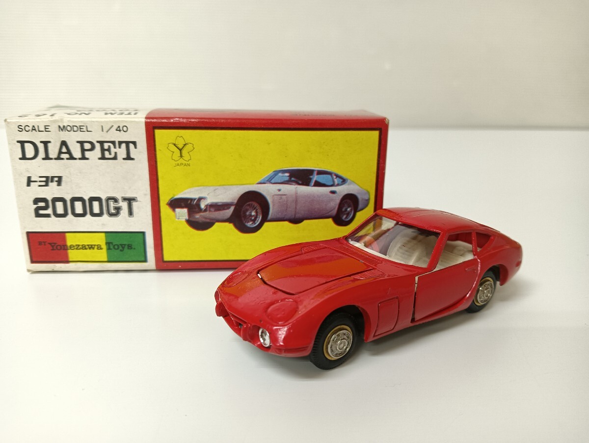 【希少】当時物/ダイヤペット/ トヨタ 2000GT/No.162/ ミニカー/ 赤