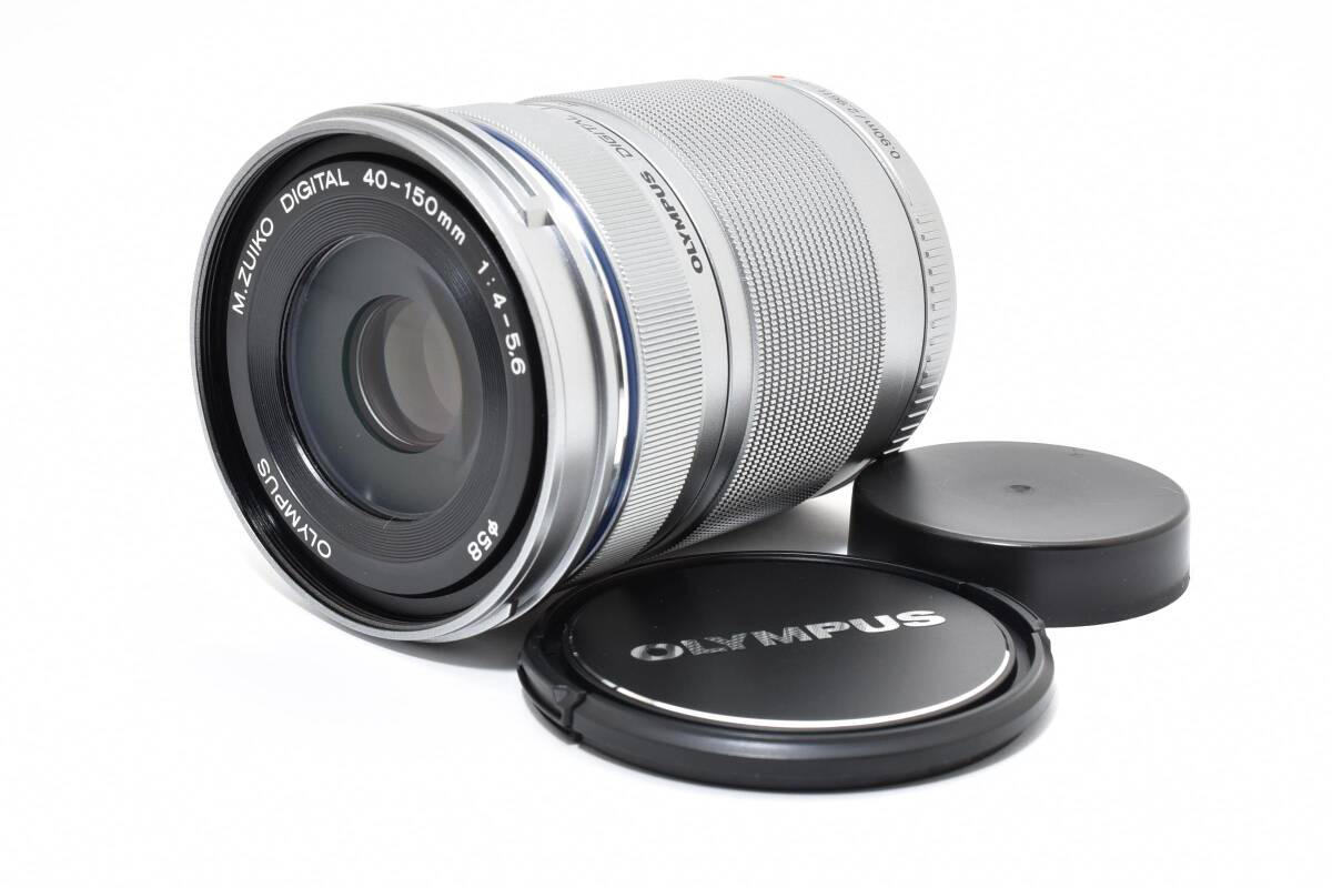 ★美品★ OLYMPUS オリンパス M.ZUIKO DIGITAL 40-150mm F4-5.6 R ED MSC シルバー 望遠レンズ マイクロフォーサーズ ＃3689