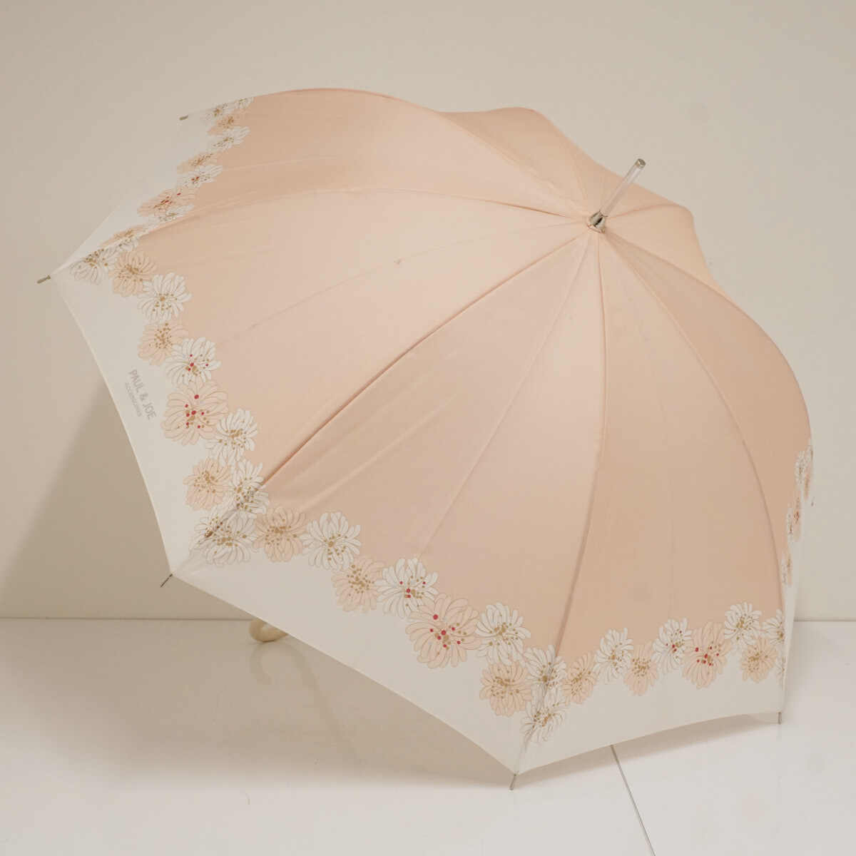 傘 PAUL＆JOE ACCESSOIRES ポールアンドジョーアクセソワ USED品 クリザンテーム 花柄 ピンク 60cm A3390