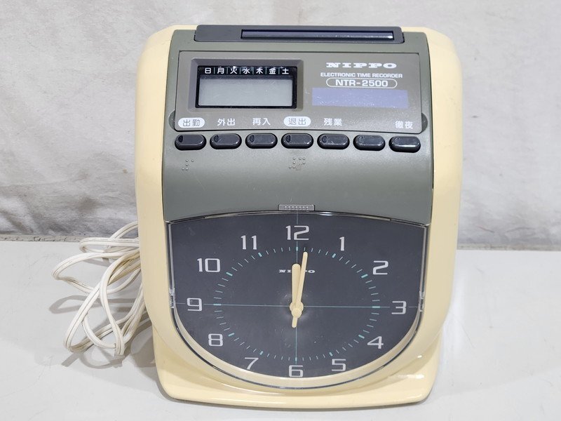 [現状品] NIPPO 電子タイムレコーダー NTR-2500 通電確認のみ