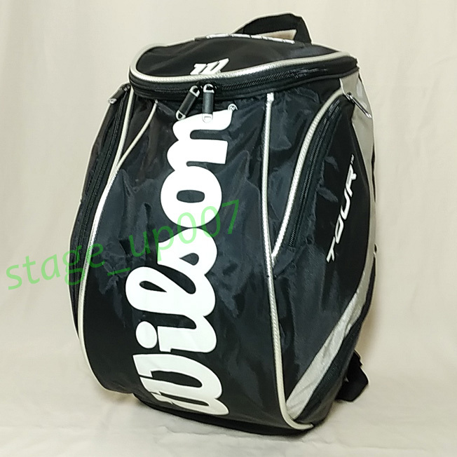 Wilson（ウイルソン）／2本収納可能 ラケットバックパック [K]TOUR RACKET BACK PACK/シューズポケット有り（美品）／管OGLW
