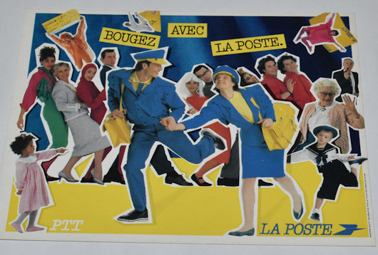 絵葉書　LA POST　フランスの郵便局 　フランス製