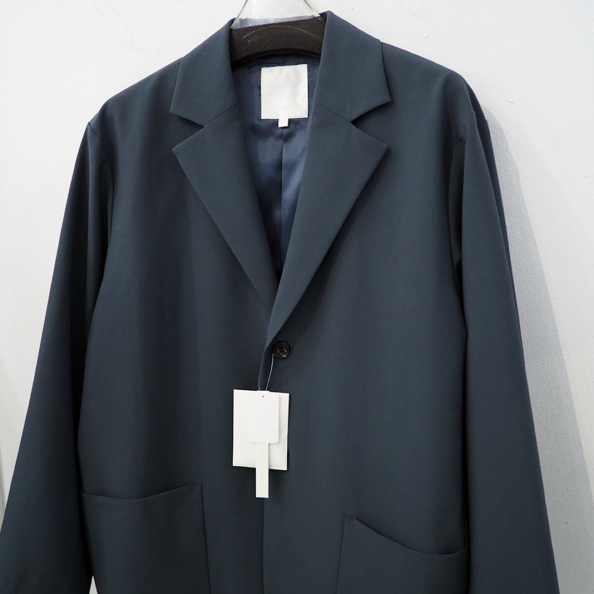 新品 定価52800円 ドローイングナンバーズ 25ss 春夏 テーラード ジャケット ブルー グレー 38 レディース M L XL オフィス カジュアル