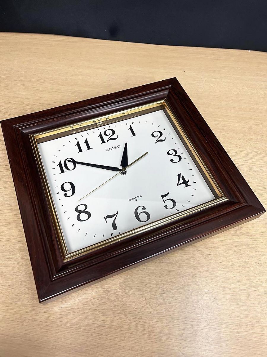 SEIKO セイコー 掛時計 木目調 クォーツ KS868B