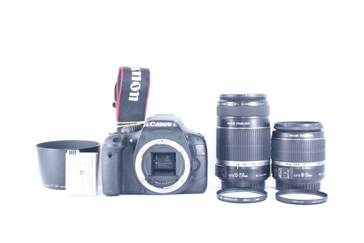 ★極上美品★キャノン CANON EOS KiSS X4 ダブルレンズキット★完動★#Z335