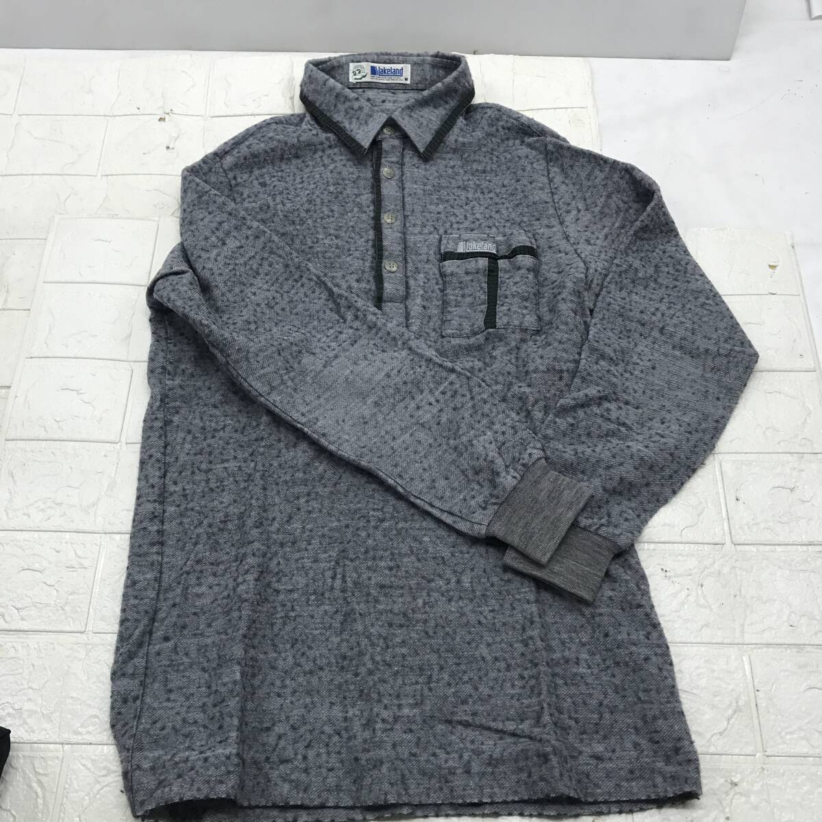 ★【在庫処分価格】襟付きカットソー 長袖 LAKELAND サイズM 中古☆T1-233J