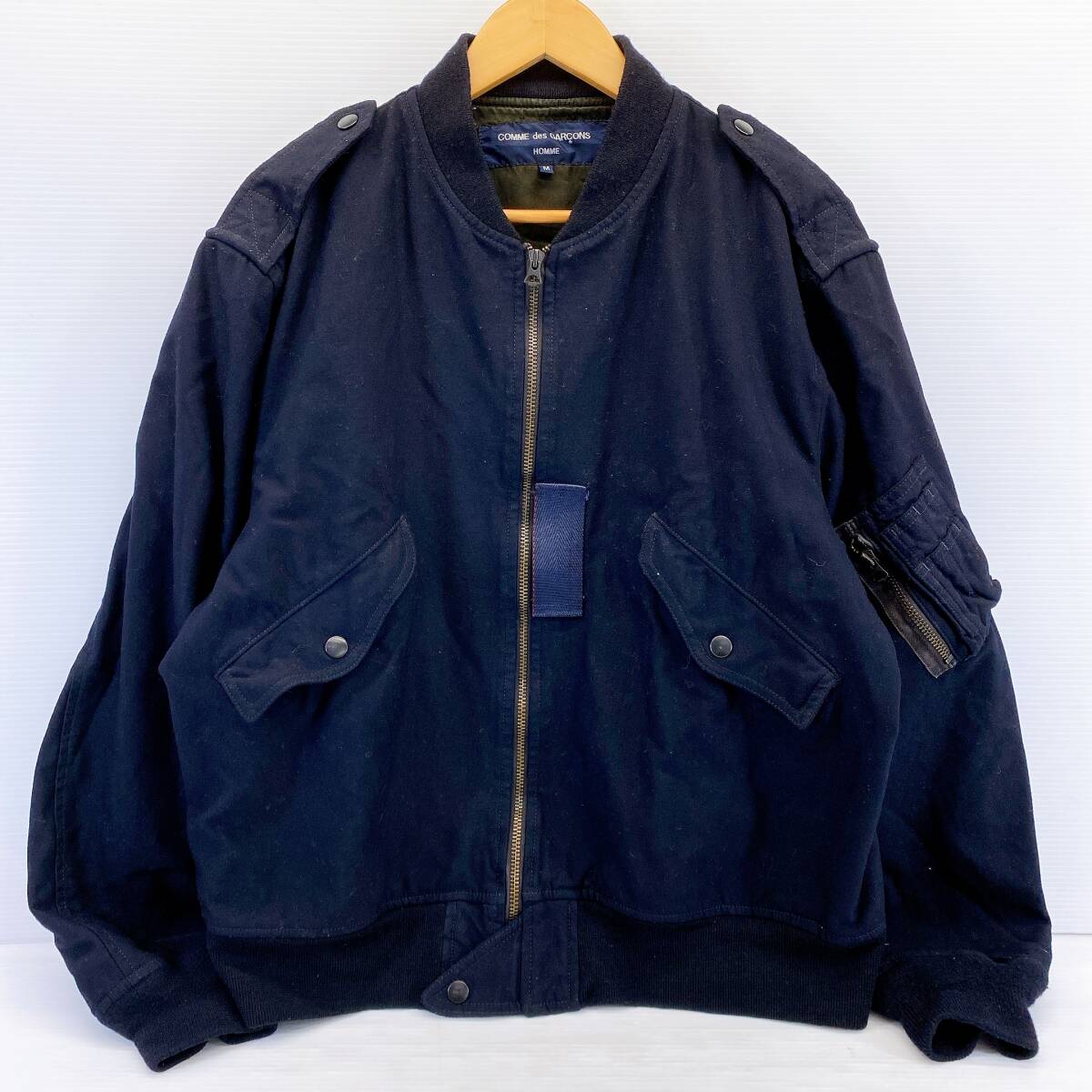 ■ コムデギャルソン オム L-2Bタイプ ブルゾン ネイビー メンズ M フライト ジャケット COMME des GARCONS HOMME ■