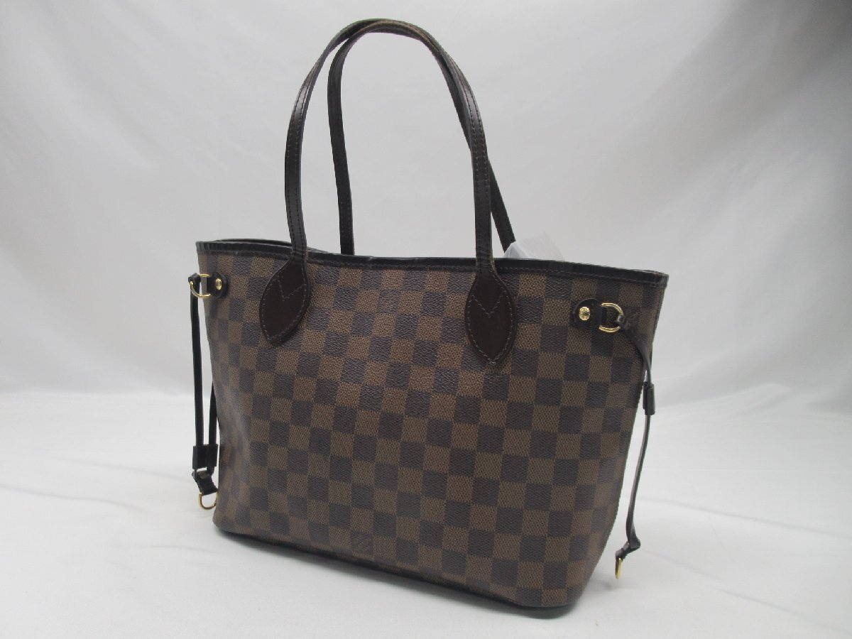 ☆【B送900円】3149　LOUIS VUITTON　ルイヴィトン　ダミエ　ネヴァーフルPM　トートバッグ　ハンド　N51109/MB4008　旧型　ブラウン