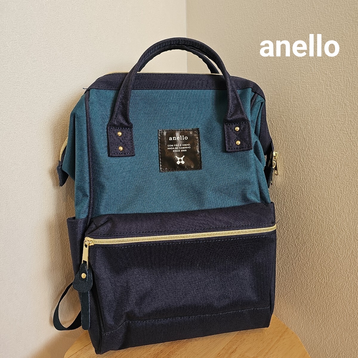 anello アネロ　バックパック デイパック リュック グリーン 紺 ネイビー 通学 A4サイズ可■J1mar12