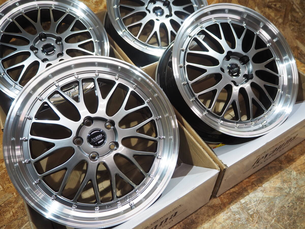 新品 4枚☆軽量 高耐久☆TPMS対応☆高級 深リム メッシュ levannaV10-EX FFT 製法 20inch 8.5J+25 5H120 レクサス LS 460 LS 600h LS 500