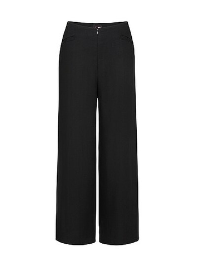 【新品・ウエスト70・ブラック】ユニクロ　HANA TAJIMA　ハナ　タジマ　テンセルアンクルパンツ＋　ワイドシルエット　フロントファスナー