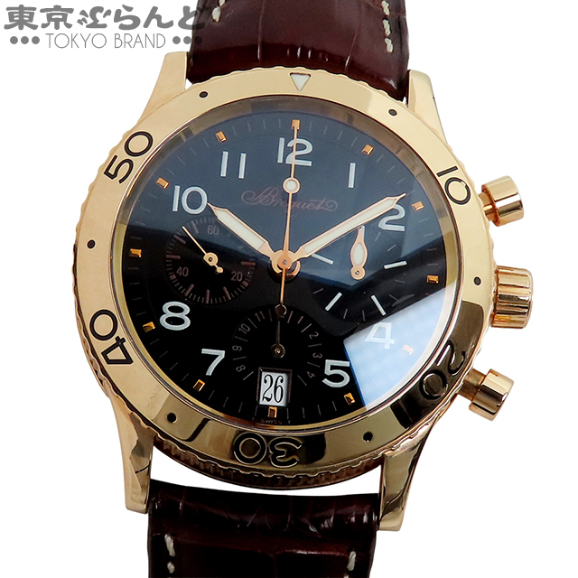 101831668 ブレゲ トランスアトランティック BR3820/F2/9W6 ブラック K18PG タイプXX 金無垢 箱付き 腕時計 メンズ 自動巻