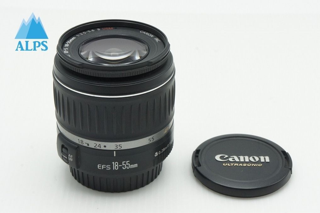 美品 Canon キヤノン EF-S 18-55mm F3.5-5.6 II USM APS-C ズームレンズ 260114s【アルプスカメラ】