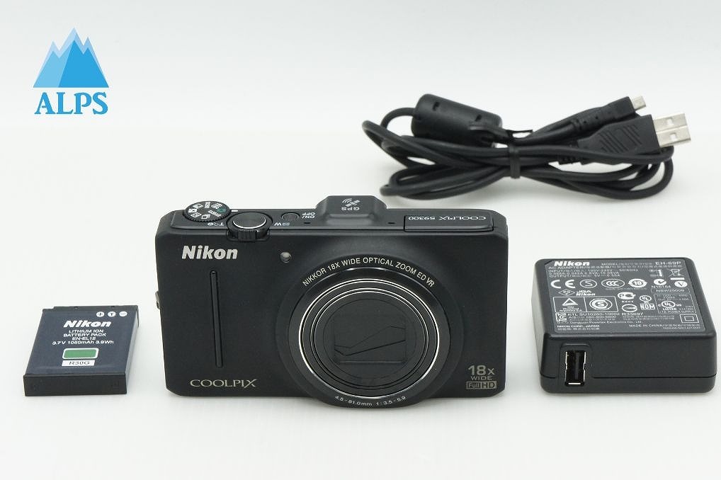 Nikon ニコン COOLPIX S9300 コンパクトデジタルカメラ ノーブルブラック 260113r【アルプスカメラ】