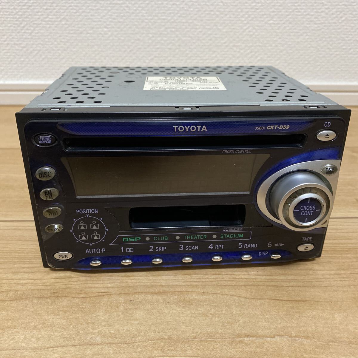 TOYOTA トヨタ CKT-D59 CD カセットテープ カーステレオ カーオーディオ レトロ