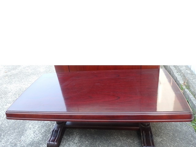 DE☆カリモク　ローテーブル　サイドテーブル　机　和室　天然木化粧合板　ウレタン樹脂塗装 外寸：幅1050×奥行530×高さ400mm ◎現状品