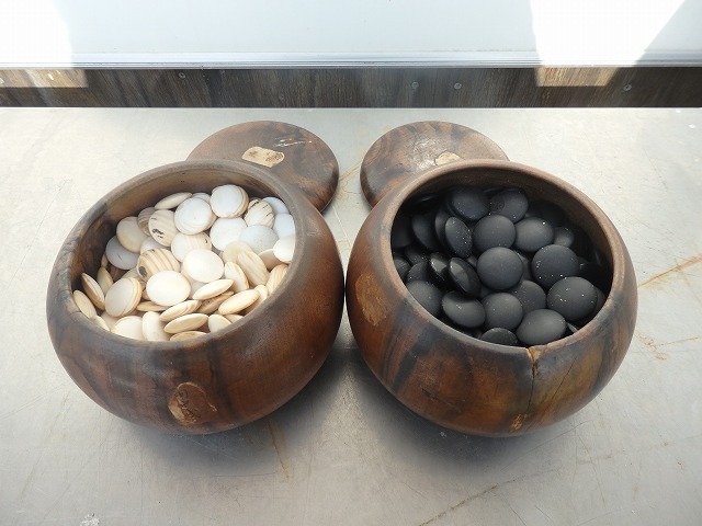 KZ☆囲碁　碁石　白黒　蛤？　那智黒？