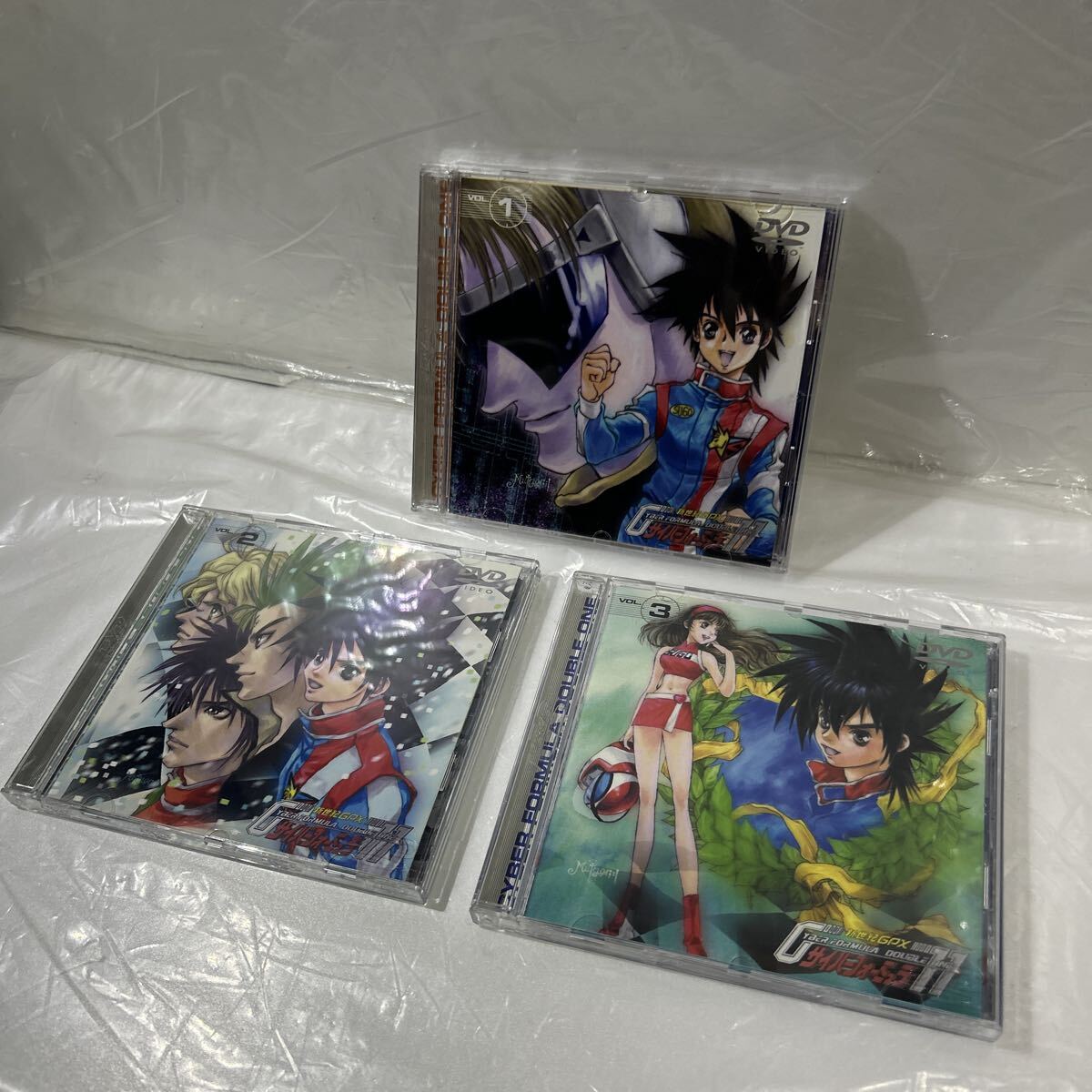 DVD【新世紀GPXサイバーフォーミュラ ダブルワン】 VOL.1～3　全3巻セットで♪　矢立肇！帯あり！