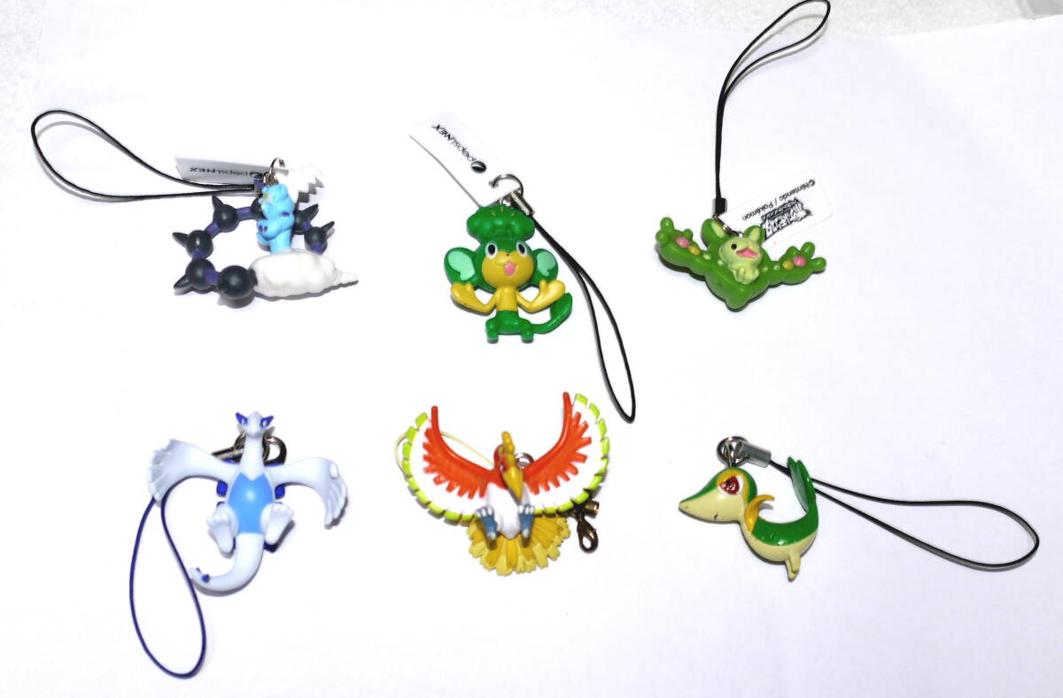ポケットモンスター　ストラップ　6個　まとめ　ボルトロス/ヤナップ/テンクルス/ルギア/ホウオウ/ツタージャ/ ベストウイッシュ 