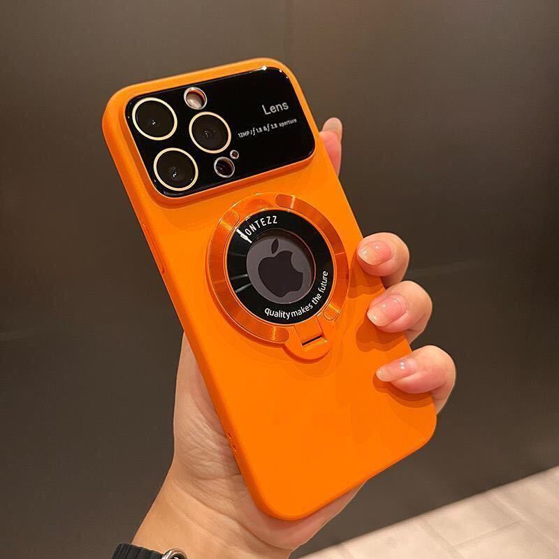 選べる6色 iPhone 15 pro max ケース アイフォン15 プロ マックス ケース iPhone15 pro max カバー レンズ保護 スタンド付き MagSafe充電 o
