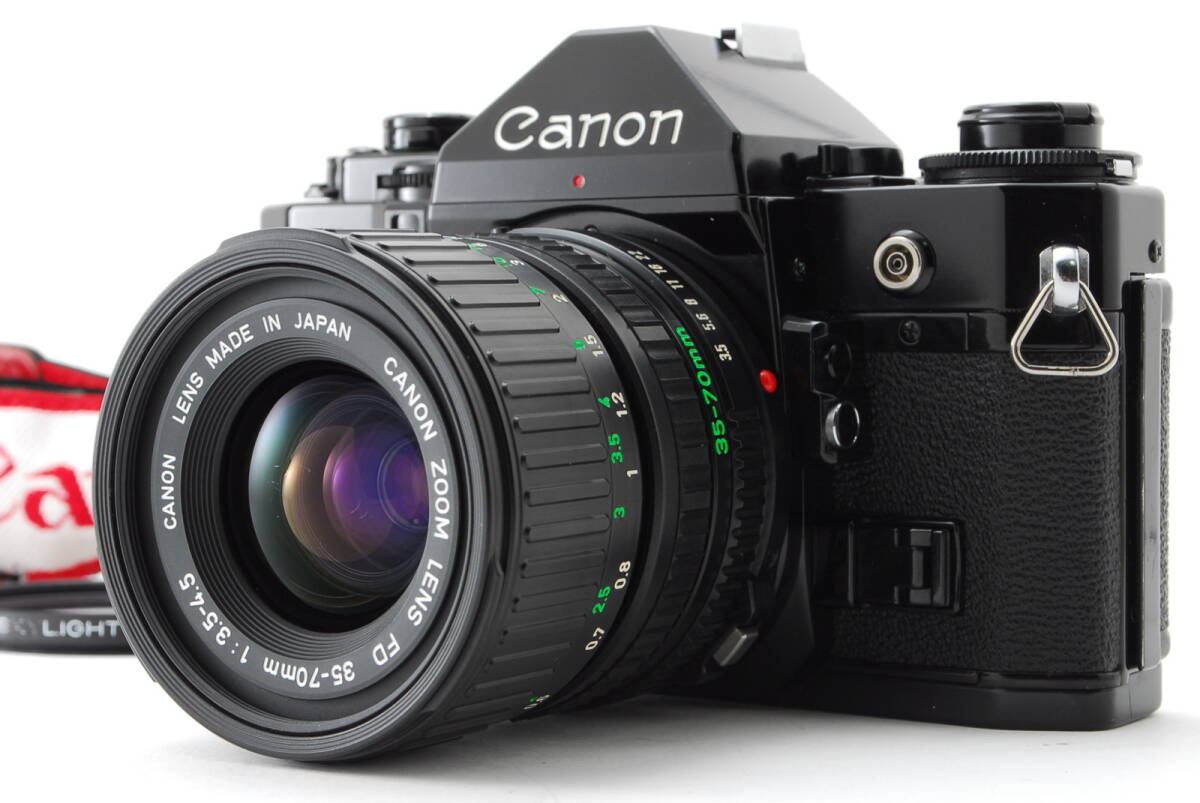 #192【美品】Canon A-1 ブラック 一眼レフフィルムカメラ FD-35-75mm f/3.5-4.5レンズ