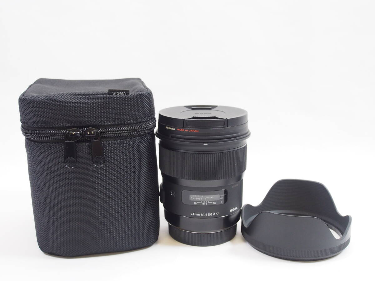 【極美品】◎SIGMA シグマ 24mm F1.4 DG DN Art Canon EFマウント（ケース・フード・レンズキャップ・フィルター付）