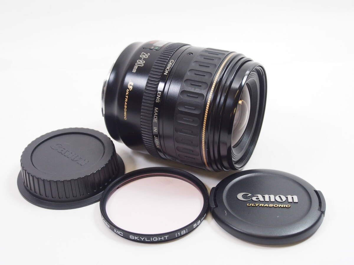 ◎Canon キヤノン ZOOM LENS EF 28-80mm F3.5-5.6 USM（レンズキャップ・フィルター付）ジャンク品扱い
