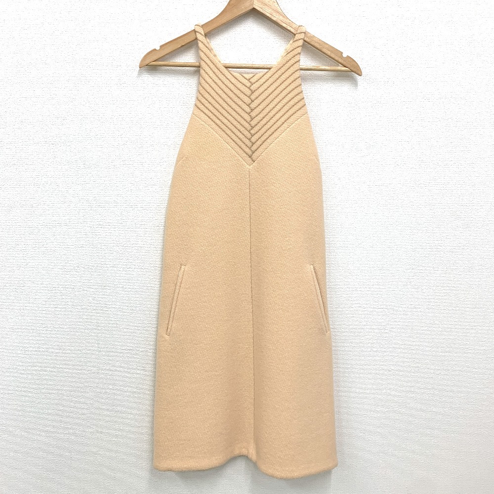 IT335431 ボッテガヴェネタ ワンピース ウール ベージュ レディース 38サイズ BOTTEGAVENETA 中古